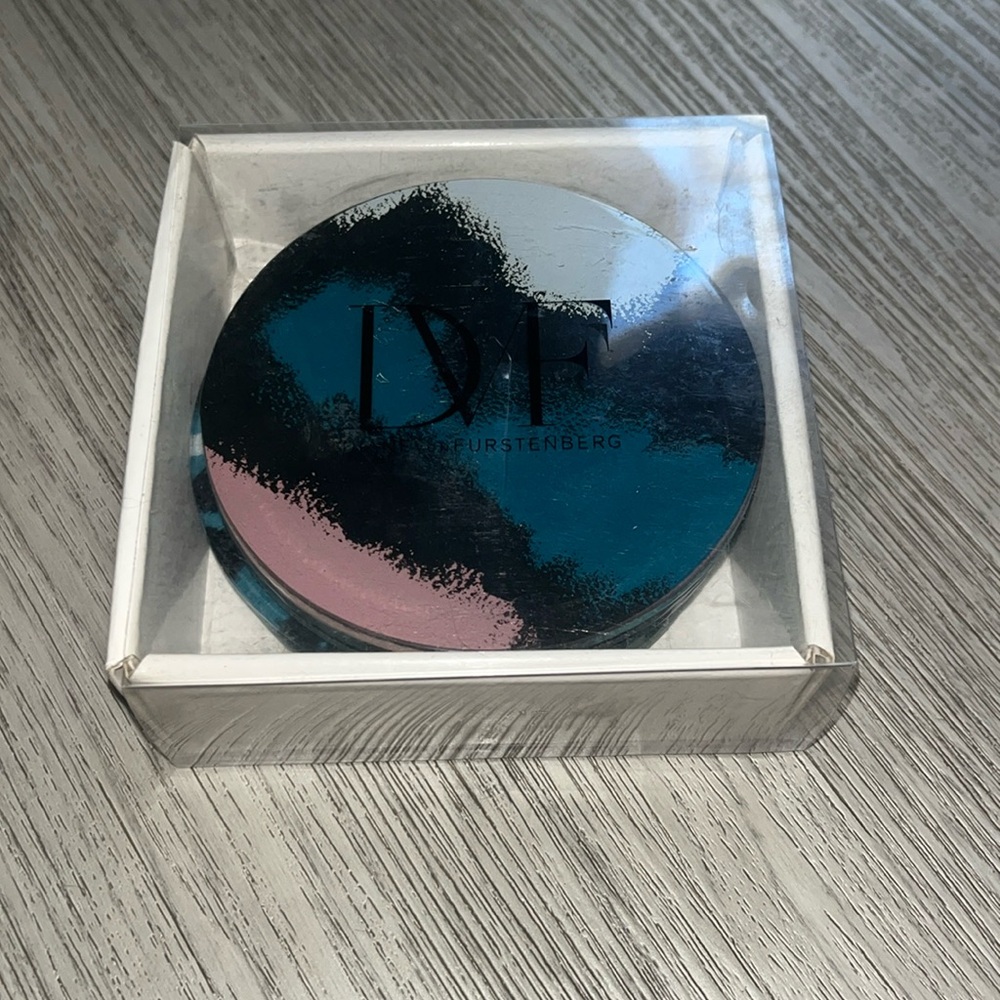 Diane Von Furstenburg glass coaster